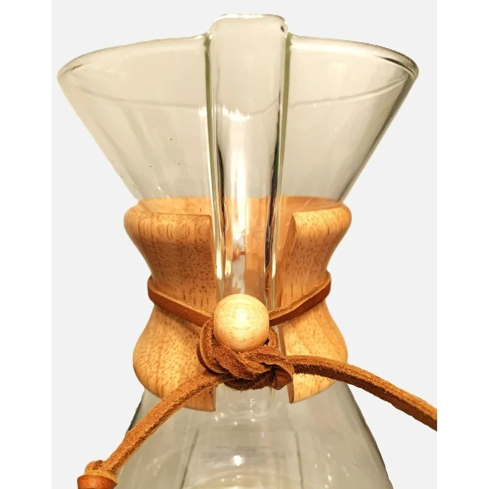 Vintage Chemex Hourglass Pour Over Glass Coffee Maker 8 Cup Pyrex Exc Condition‎